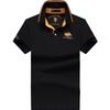 TrendHub Plus Size Embroidery Men's Polo Shirts Solid Color Turn Down Collar Cotton Male Tees