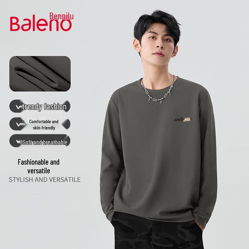 Baleno Men's Heavyweight Fleece-Lined Long Sleeve T-shirt