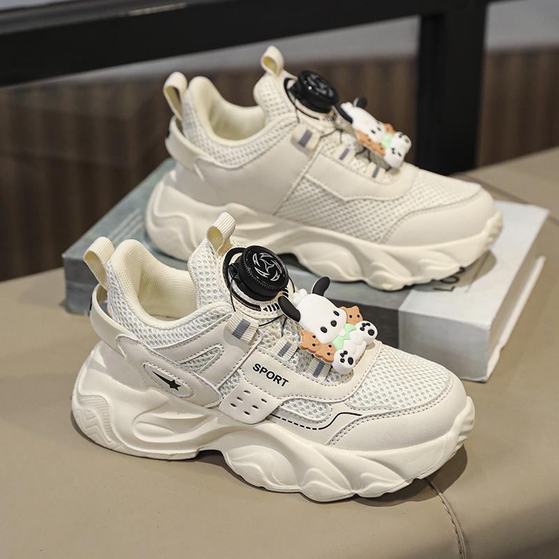 

Classmates Winter New Sports Breathable Running Children s Sports Dad Shoes Boys Lightweight Soft Sole Students Little White Shoes 28 бежевый