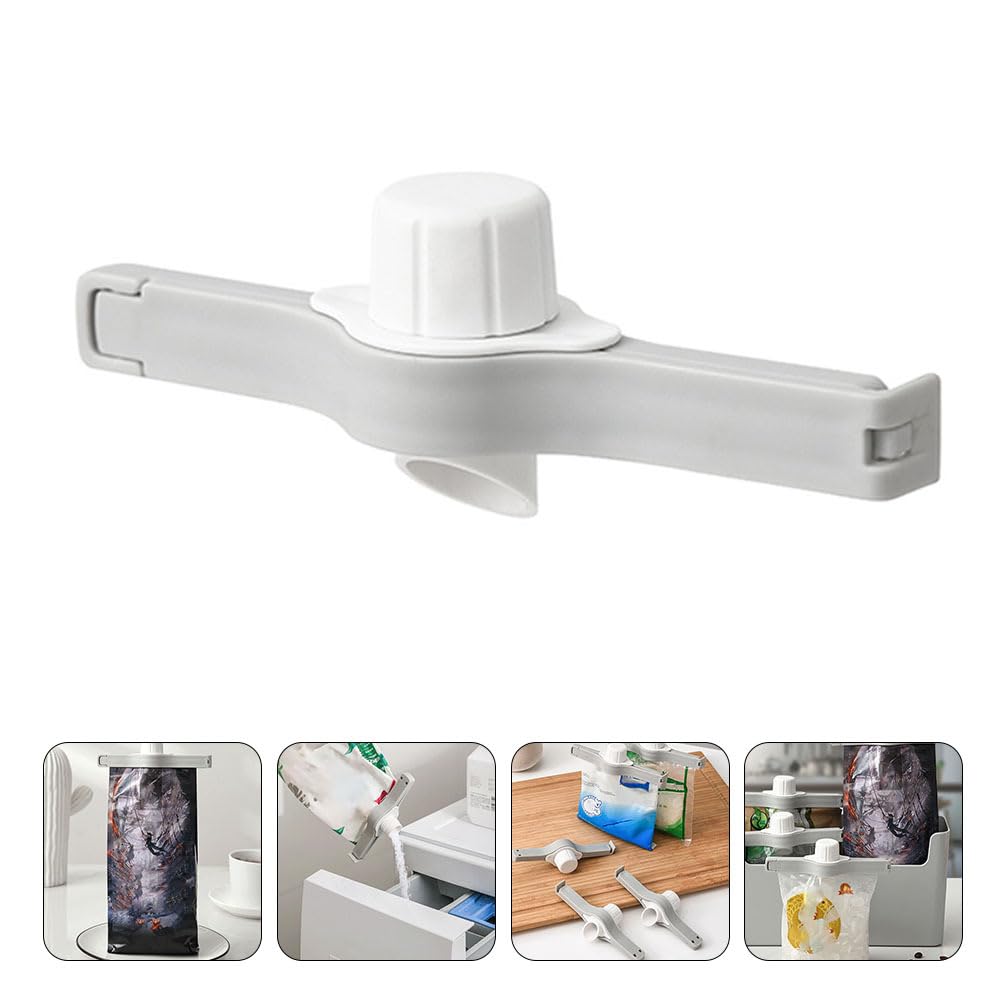 NUOLUX Food Storage Sealing Clamps, Set of 3, Snack Sealing Clips with Spout, Food Bag Sealing Clips, Lightweight Fresh Keeper, 13 x 1.5 x 3 cm