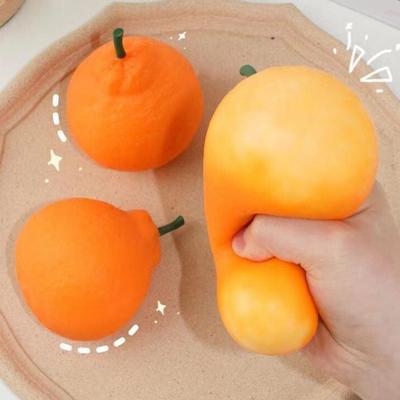 1/2/3/4/5Pcs Stress Relief Orange Toy Decompression Dekopon Tangerine Stress Ball Anti-anxiety Simulation Fruit