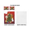 3pcs Santa Claus Reindeer Red Printed Coreless Bedding Set, Soft and Comfortable, Multi Size Dormitory Bedroom, Machine Washable