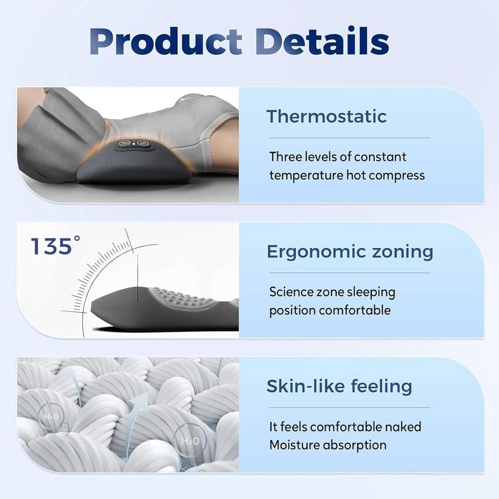 Smooth Spine Triple Fusion Back Massager, 2025 Upgraded 3 in 1 Back Massager, Massage Relaxer for Neck, Shoulders and Back Suitable for Pain Relief