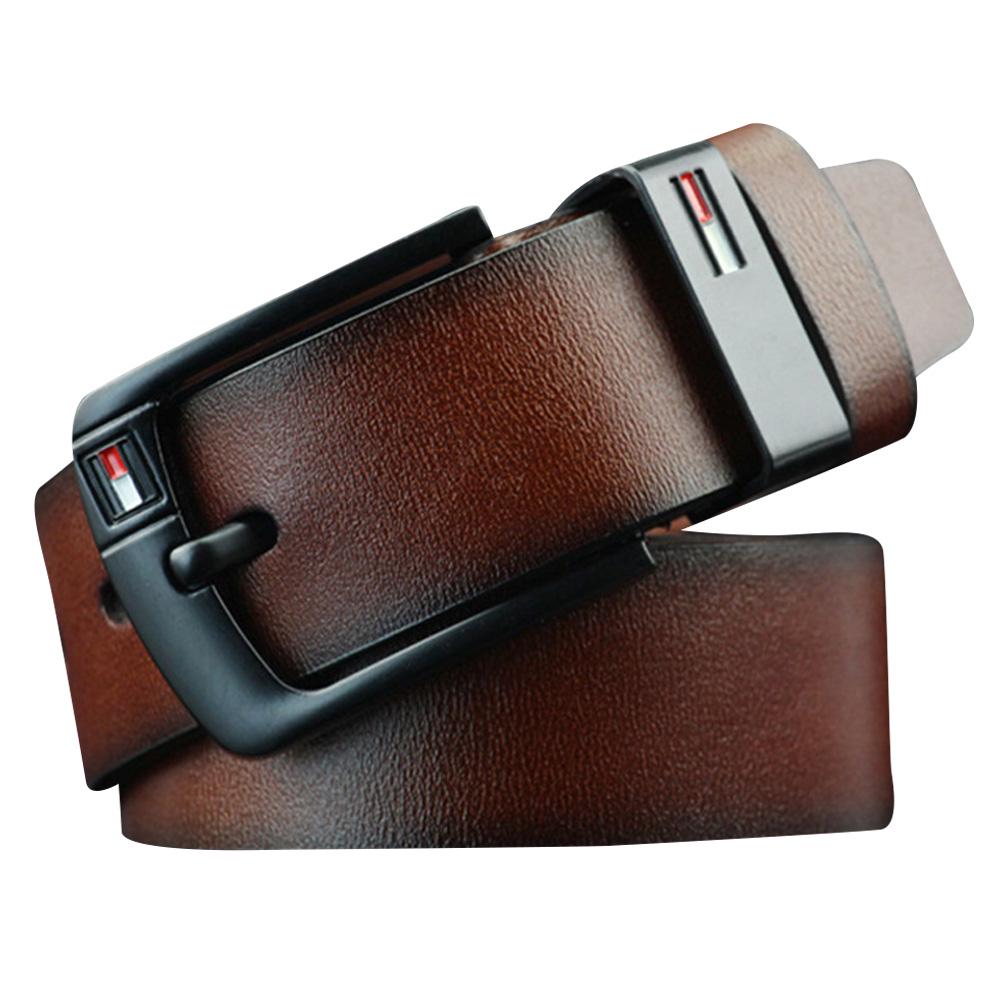 Men's Casual Wide Belts Waistband Vintage Pin Buckle Leather Belt