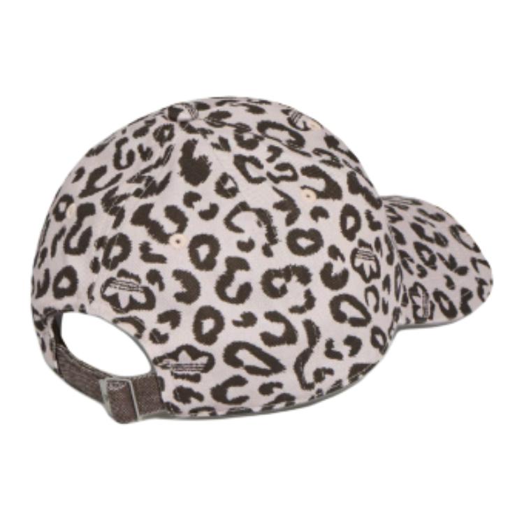 adidas Cappellino da baseball in cotone con stampa leopardata originale, cappelli da donna, marrone terra, rosa vapore, LC8240