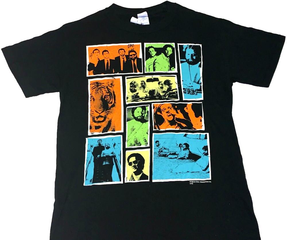 

NOS Rare Vintage 2010 The Hangover Colorful Collage Movie T-Shirt New NWT SMALL Unisex T-Shirt XL