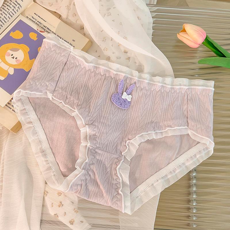 7A Antibacterial Cotton Panties for Girls - Cute, Sweet, Mid-Waist, Breathable, Japanese Style Briefs.
