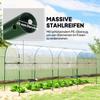 Greenhouse, winterproof, foil greenhouse with Arched roof, ground anchor greenhouse 400 x 123 x 171cm Transparent