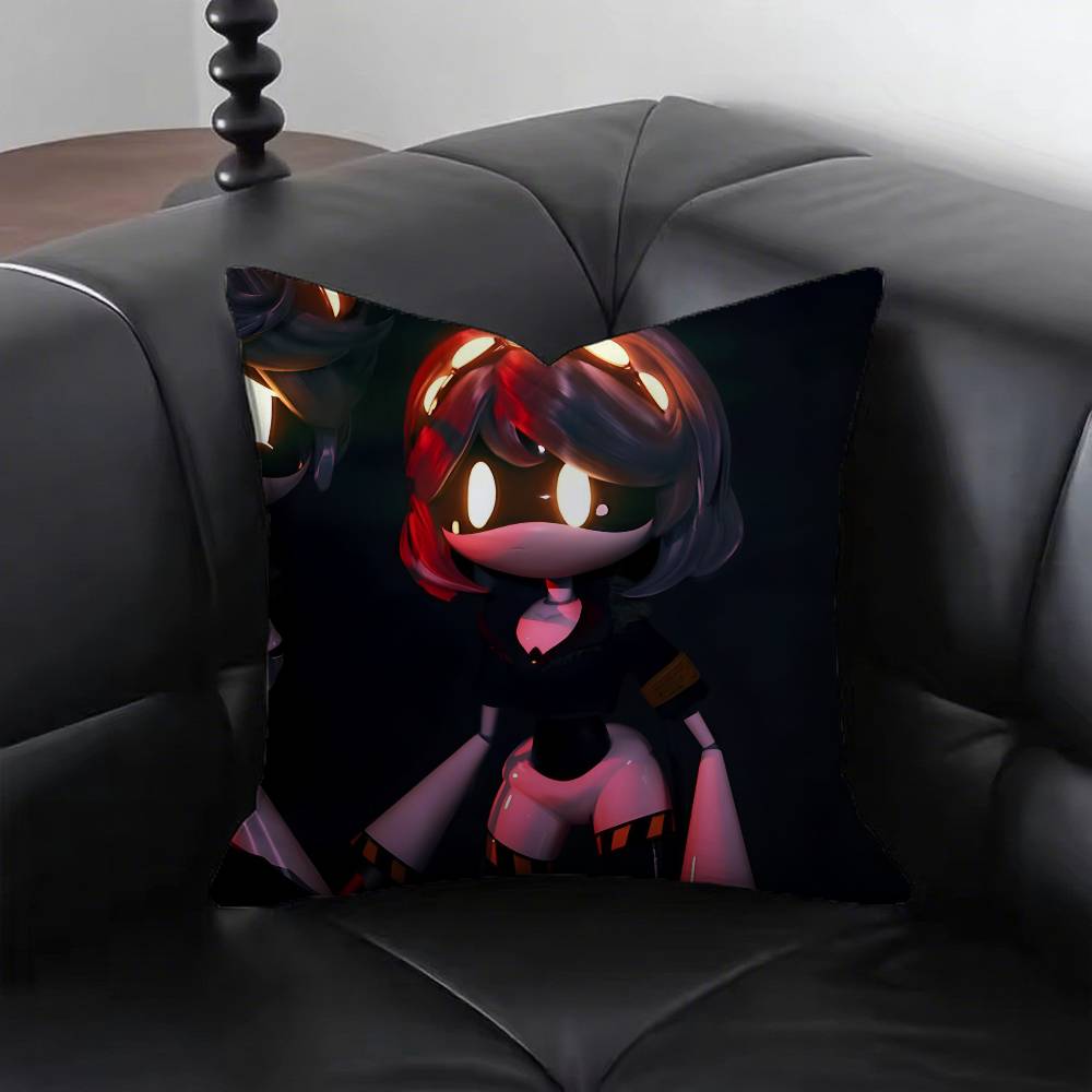 Horror Anime Murder Drones Pillow Case Fashion Square Pillowcase Bedroom Sofa Room Ins Decoration Leisure