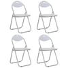 Day and Night - Day and Night Folding Dining Chairs 4 Units White Synthetic Leather