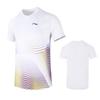 Li Ning Badminton Serie Schnelltrocknend Rundhals Sportbekleidung Unisex Sportbekleidung Weiß AAYS059-4