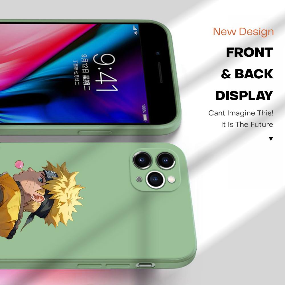 Popular Japanese Anime Phone Case for iPhone 15 14 13 12 11 Samsung Galaxy S23 S22 A52 A52S Soft Full Protection Square Liquid Silicone Cover Cases
