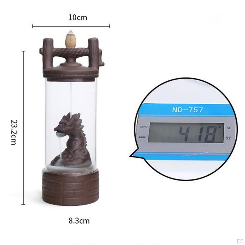 Smoke Back Holder ,Dragon Holder, Dragon ,Ceramic Back, Tower Burner Statue Figurine