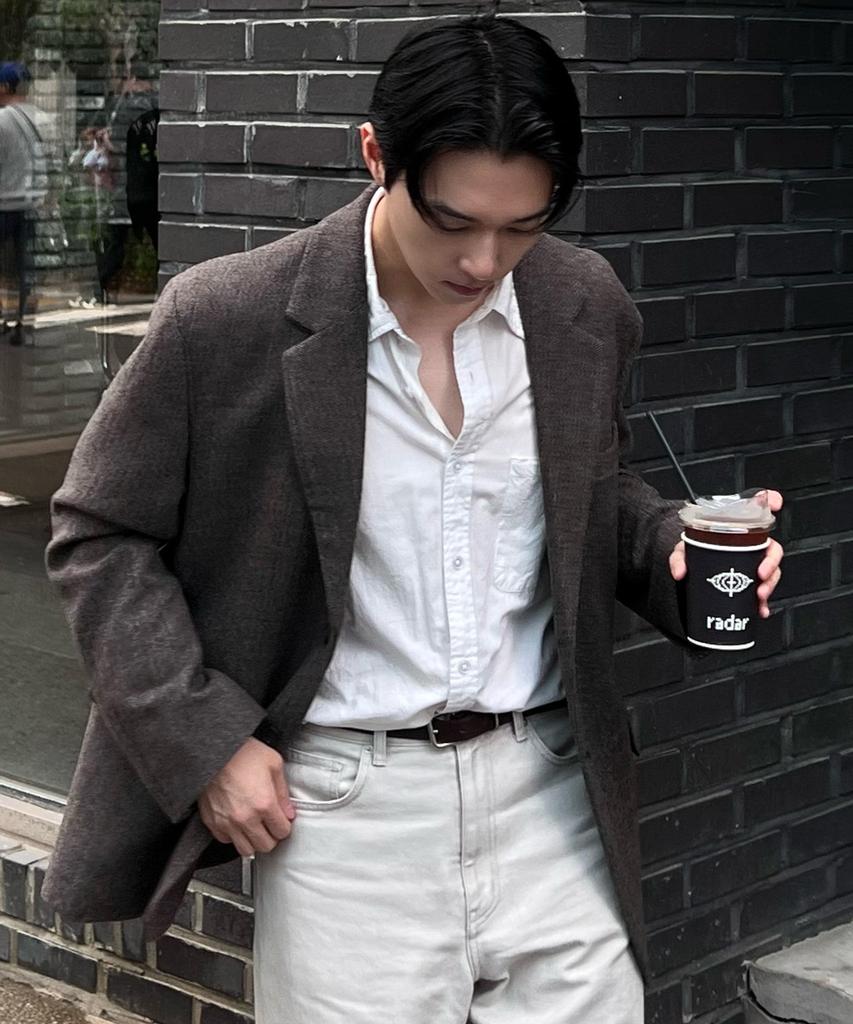 Mindbridge [On] Herringbone Oversized Jacket - 2 Colors
