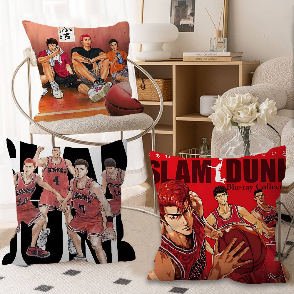 Japanese Cartoon S-Slams D-Dunk Pillow Cushion Cover Pillowcase Living Room Sofa Home Decor Customized