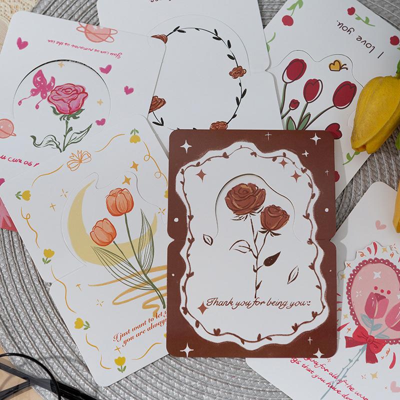 10 Pezzi Biglietti d'Invito Biglietti di Auguri Buon Compleanno Decorazione Fai da Te Biglietto Messaggio Biglietto Pieghevole Vuoto