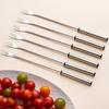 9.37in Stainless Steel Fondue Forks Lightweight Heatproof Cheese Fondue Sticks Barbecue Fruit Dessert Forks Easy To