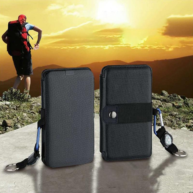 Foldable Solar Charger Outdoor Emergency Solar Panel for Phone Battery Travel Hiking Camping USB Portable Power Cell Charger
