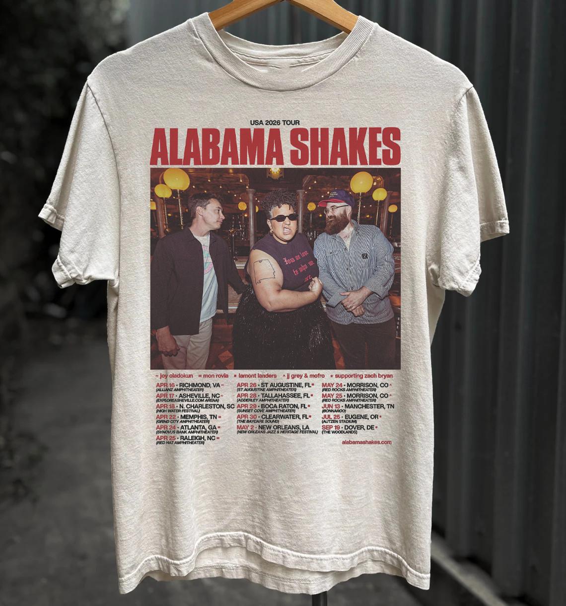 New Popular Alabama Shakes Announce Spring Tour T-shirt Full Size S to 5XL K1299 XXL