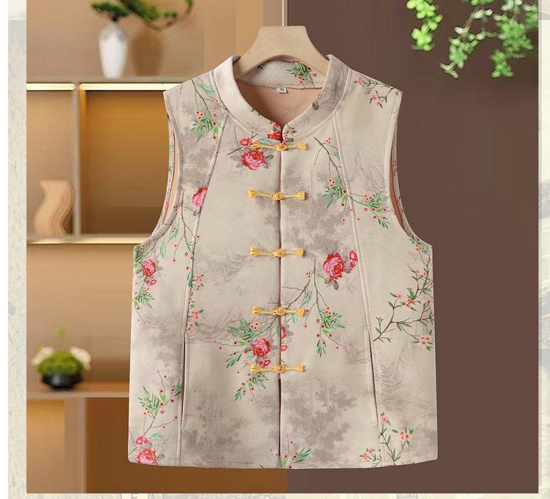 Stylish Chinese Tang Suit Vest for 40-50 Year Old Women - Spring/Autumn 2026 Collection