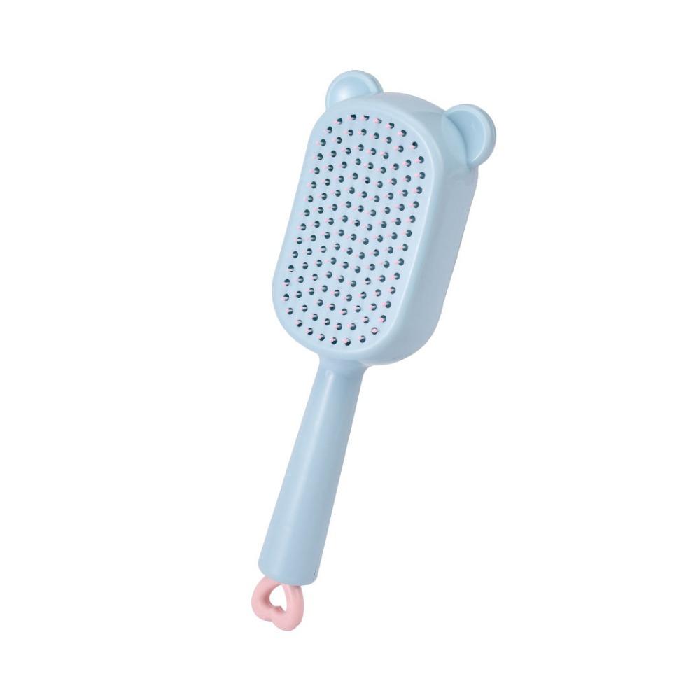 Plastic Retractable Hair Brush Retractable Anti-Static Hair Comb  Wet Dry Styling синий