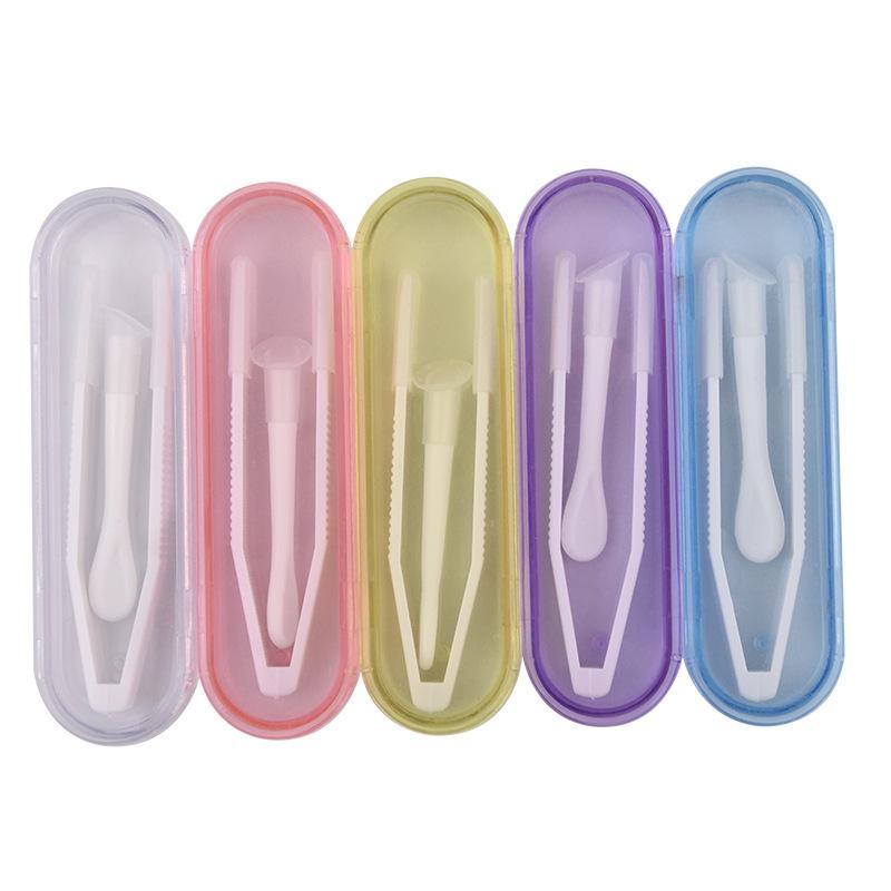 Portable 3 PCS Contact Lenses Remover Tool Professional Soft Tweezers Suction Stick for Lens Wearer Daily Use