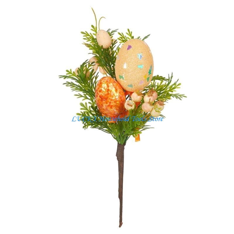 J0MC Unique Easters Foam Eggs Flower Bundle Display For Family Gatherings And Event