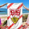 VfB Stuttgart Druck Strandtuch, Vielseitiges Leichtes Saugfähiges Strandtuch für Pool Surfen Yoga Badezimmer, Perfektes Geburtstags-Urlaubsgeschenk