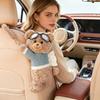 Auto Tissuehouder Beer Cartoon Hangende Tissuebox Armleuningbox Papieren Doos Schattige Beer Servet Organizer Voor Auto-interieur Hoofdsteun
