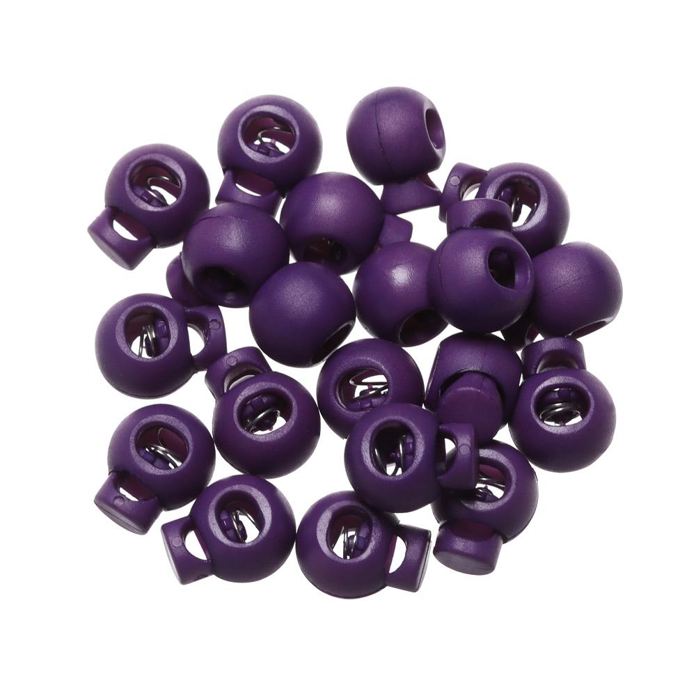 20pcs High Quality 6mm Hole Sportswear Accessories Cord Lock Bean Plastic Stopper Toggle Clip Apparel Shoelace