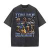 T-shirts Meme Chat Drôle de Survivant de la Circoncision pour Mode Unisexe Hip Hop Vintage T-shirt Vintage Lavé Pur Coton T-shirts Unisexes