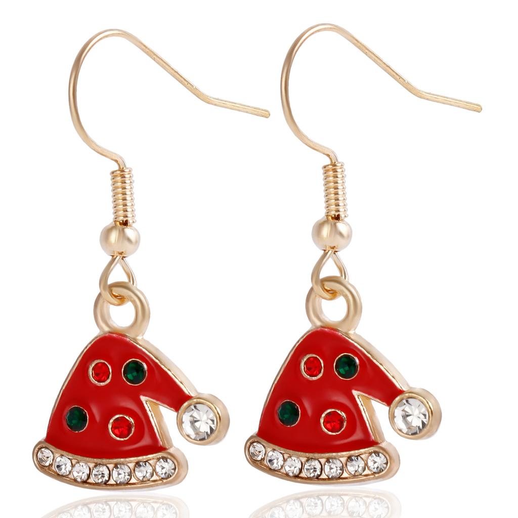 European and American Christmas earrings, new Santa Claus Elk snowflake earrings Christmas gifts