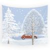 Home Decor Tapestry Christmas Snow Psychedelic Print Tapestry Wall Living Room Room Decor Background Fabric Tapiz Navideño