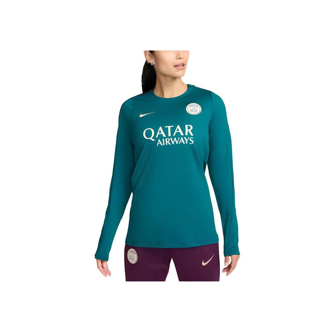 

Nike Dri-FIT Paris Saint-Germain Outdoor Casual Sports Crew Neck Long Sleeve T-Shirt Women Tops Earth-Green FN9529-382 M
