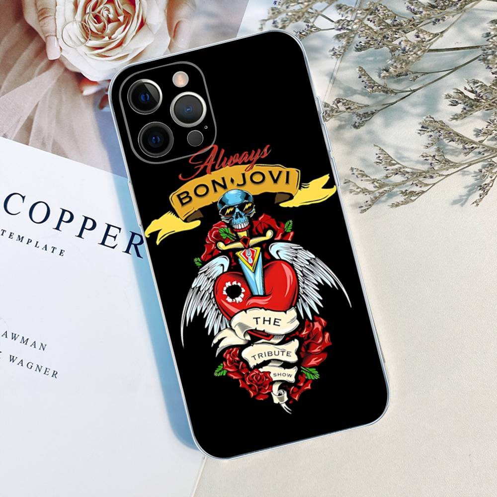 Rock Band B-Bon Classic J-JoviS For IPhone 17 16 15 14 13 12 11 Pro Max Plus Mini Funda For Transparent Cover