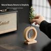 High-End Wabi-Sabi Solid Wood Vase for Hydroponic Flower Arrangement