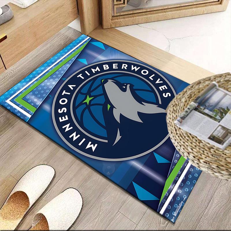Timberwolves Logo  Carpet, Kitchen Rugs, Yoga Mat, Non-Slip Mats, Rug for Bathroom, Living Room Bedroom, Camping Rugs Christmas Gift