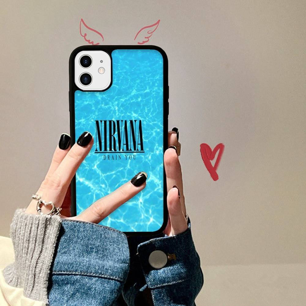 

Grunge Band N-Nirvana For IPhone 11 12 13 14 15 16 17 Pro Max Plus TPU+PC Shockproof Back Phone Cases iPhone 15 pro