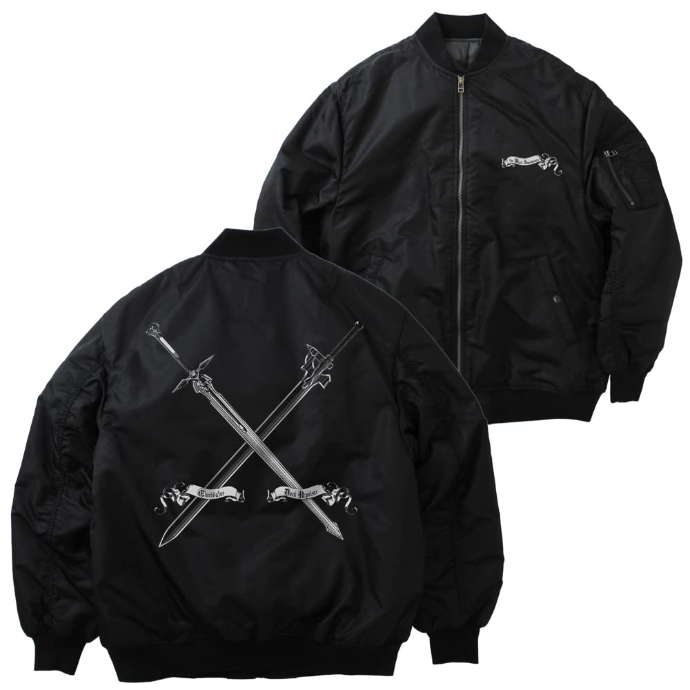 COSPA Sword Art Online: Kirito the Black Swordsman MA-1 Jacket, Black, Size L