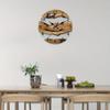 Elegant Quiet Wall Clock with Wood Grains and Transparent Tempered Glass 30cm Clock for Living Room and Office Decors