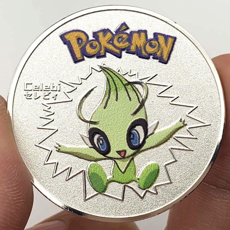 Pokemon Anime Moneta d'Oro Gioco Moneta Commemorativa Collezione Pikachu - Carino Pezzo Decorativo