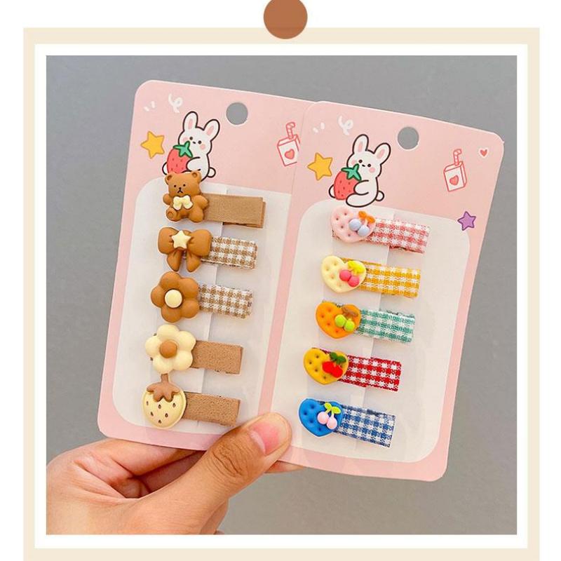 5pcs/set Baby Hairpin Cute Cartoon Animal Hair Clip for Kid Girl Fashion Bang Side Clip for Children Hair Accessories