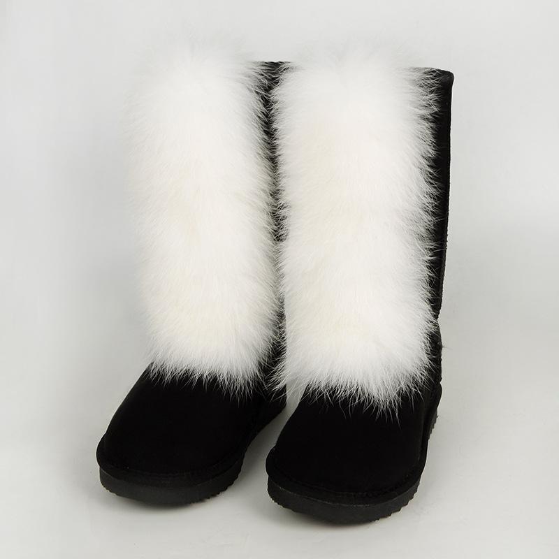 2025 Mao Mao boots children winter thick-soled high-heeled warm-fitting medium tube snow boots boots wear high-top fox hair