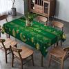 Ramadan Mubarak Tablecloth Islamic Muslim Eid Decoration Gold Star Moon Lantern Kitchen Dining Stain Resistant Tablecloth