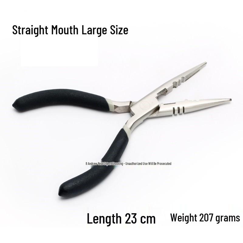 Bent-Nose Hook Remover & Fish Gripper: High-Carbon Steel Multi-functional Fishing Pliers