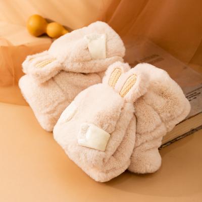 Un Paio Addensato Guanti a Manopola Peluche da Donna Carini e Morbidi Guanti Senza Dita per Ragazze Guanti Invernali Flip a Mezza Dita Articoli Caldi
