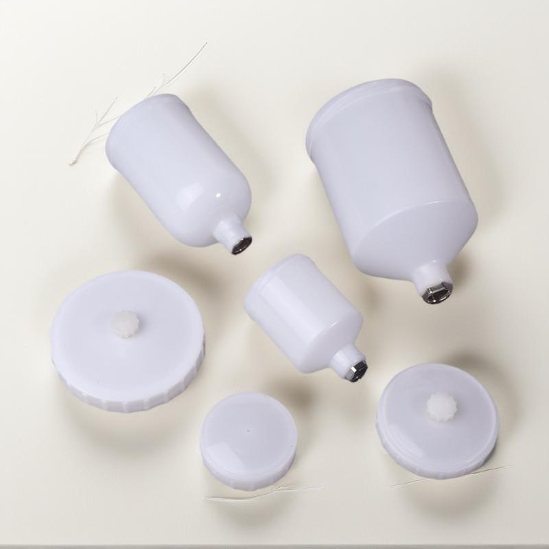 Practical 125/250/600ml Plastic Spray Cup for Paint, Air Gravity Feed with Thread Connector for Spray Gun Components