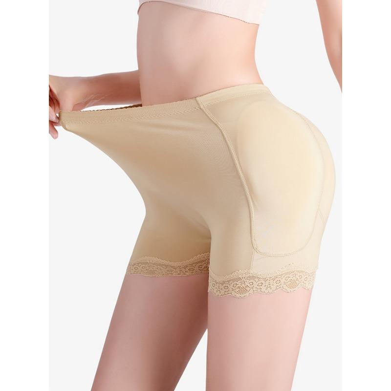 Full gren Höjning av höfter Mellanhög midja Spetskant Stöddel för skinkor Korsett Kroppsformande Boxershorts