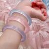 White Moonlight Glazed Cat's Eye Stone Bracelet: Elegant Ice Blue Chinese-Style Gift for Wife or Girlfriend