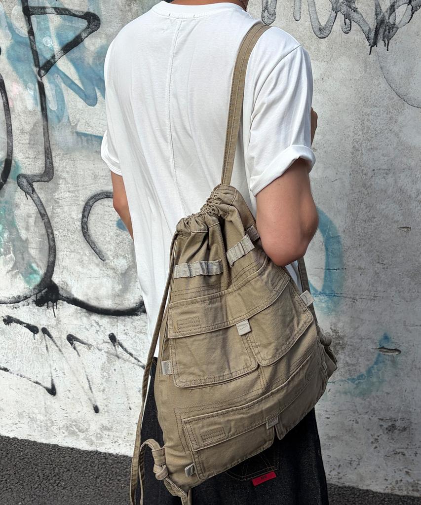 Kichul Military Pocket Cotton Gymsack (Beige)